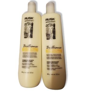 (2) Rusk Sensories Brilliance Color Protecting Leave-in Conditioner 13.5oz Each
